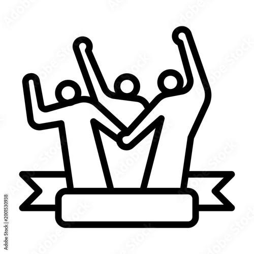 Team Icon - Black Outline