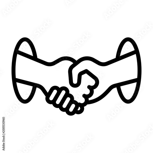 Collaboration Icon - Black Outline