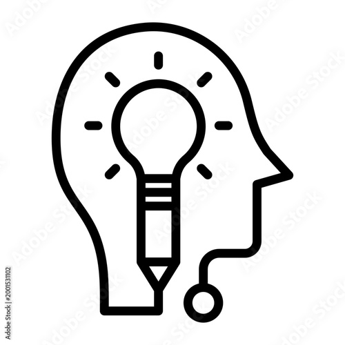 Creativity Icon - Black Outline