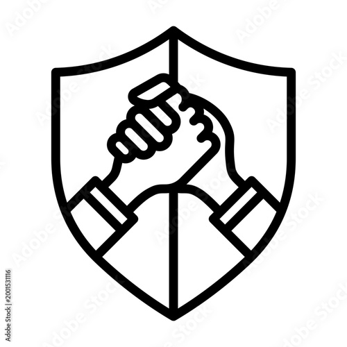 Trust Icon - Black Outline