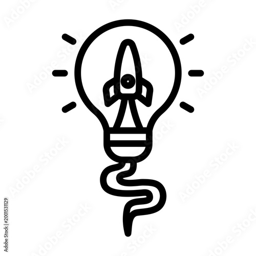 Innovation Icon - Black Outline