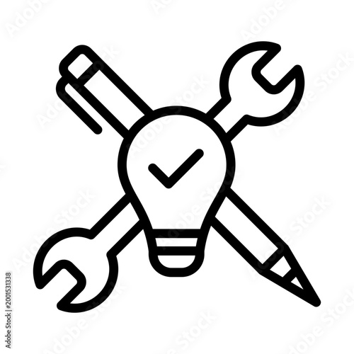 Workshop Icon - Black Outline