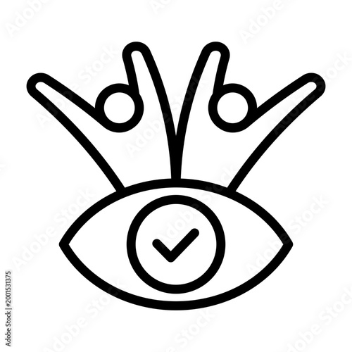 Shared Vision Icon - Black Outline