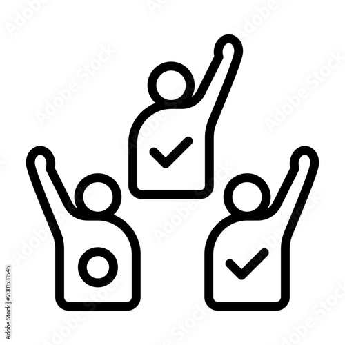 Consensus Icon - Black Outline