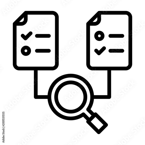 Peer Review Icon - Black Outline