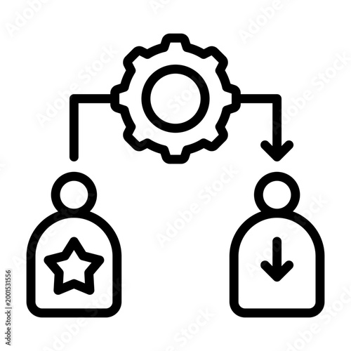 Mentoring Icon - Black Outline