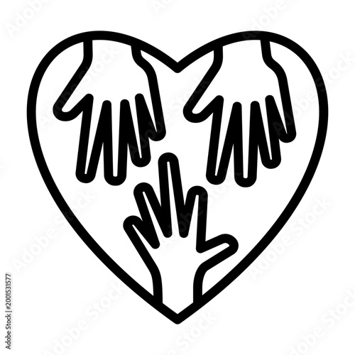 Inclusivity Icon - Black Outline