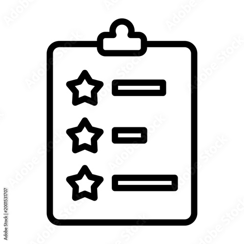 Performance Review Icon - Black Outline