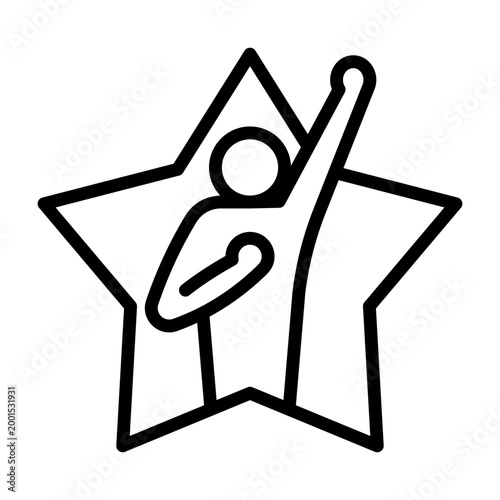 Encouragement Icon - Black Outline