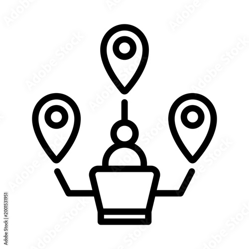 Inclusive Workplace Icon - Black Outline