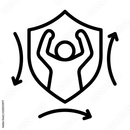 Resilience Icon - Black Outline