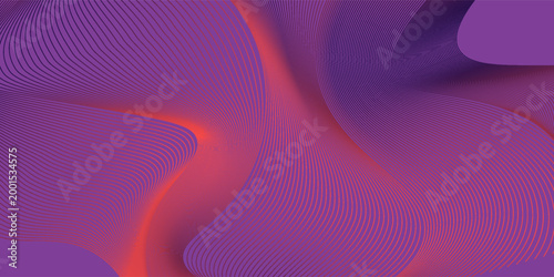 Foto Vibrant Purple and Coral Topographic Line Pattern