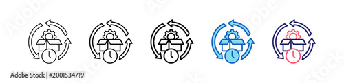 Fotografía Product Life Cycle Icon In 5 Different Styles Set Collection.