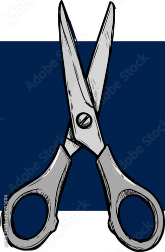 Scissors cutting tool for crafts.