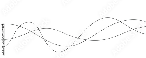 Black Wave Line Background