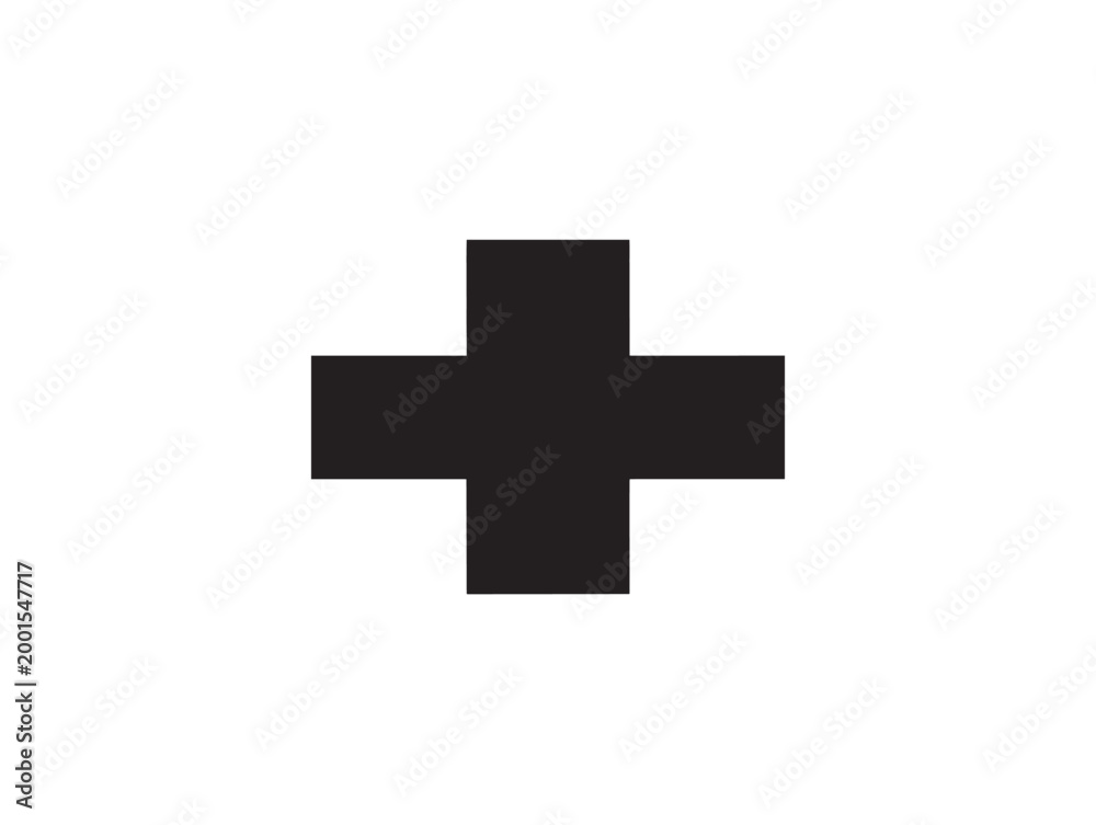 Obraz premium first aid cross medical symbol flat design vector illustration