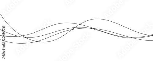 Black Wave Line Background