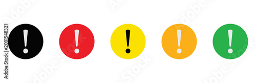 фотографія Set of caution warning signs