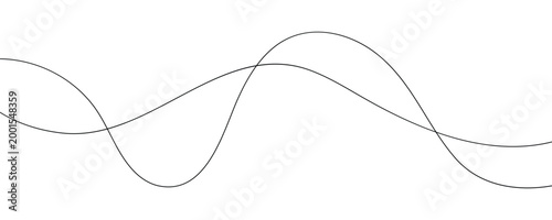 Black Wave Line Background