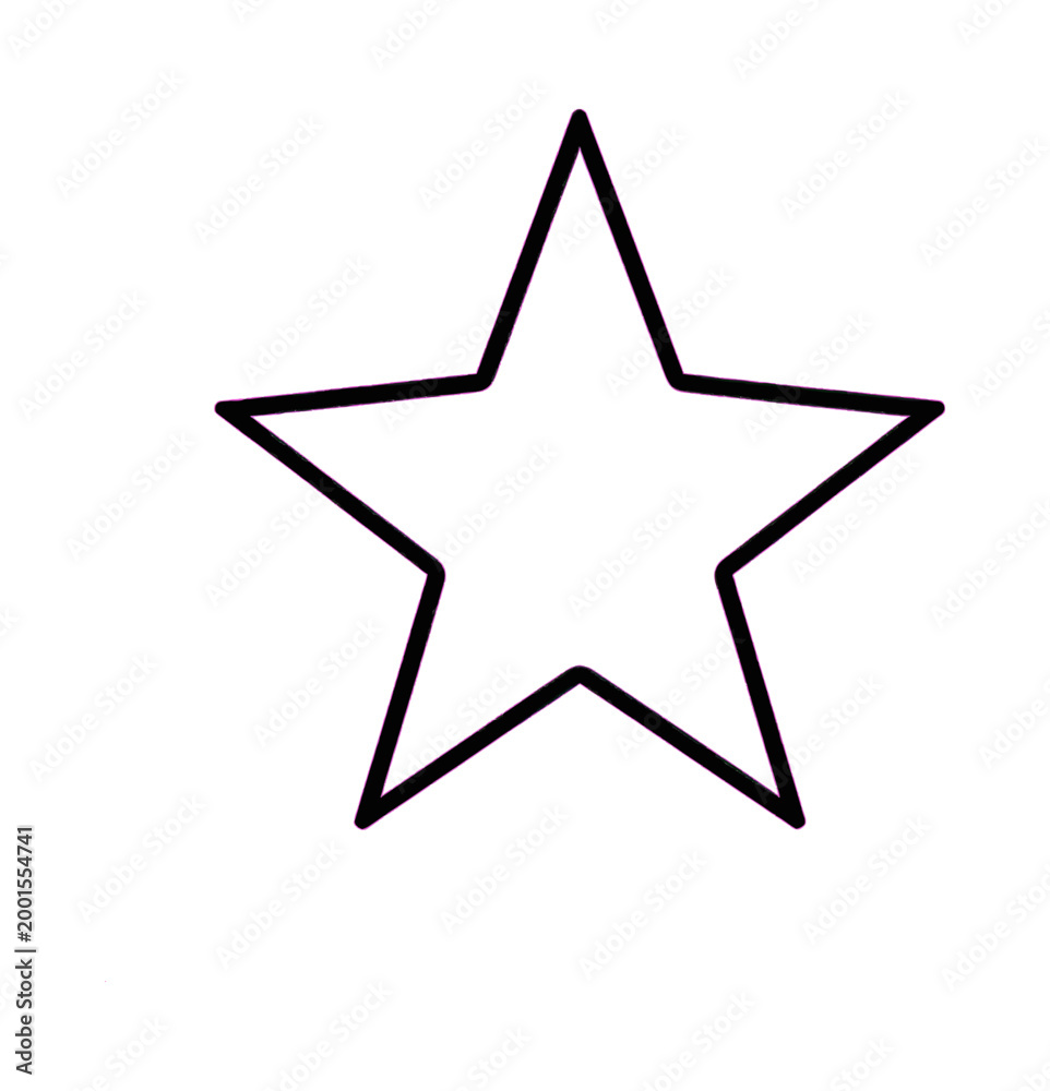 Obraz premium Simple Outline Star Icon for Rating or Favorite Selection