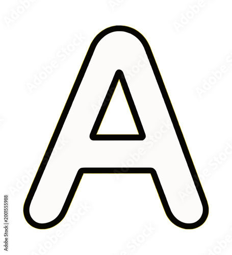 Stylized Letter A Glyph Icon on Black Background