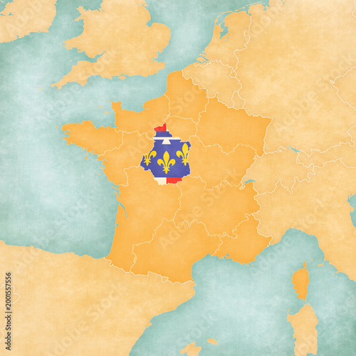 Map of France - Centre-Val de Loire