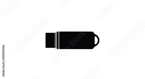 flash drive silhouette on white background high quality professional detailed