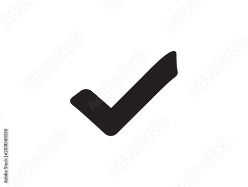 minimalist checkmark symbol flat design vector illustration