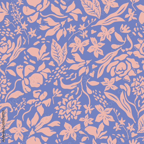 Decorative Floral, Decorative seamless pattern. Repeating background. Tileable wallpaper print.
