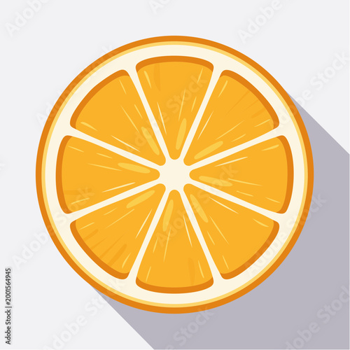 Illustration of a Fresh Orange Slice