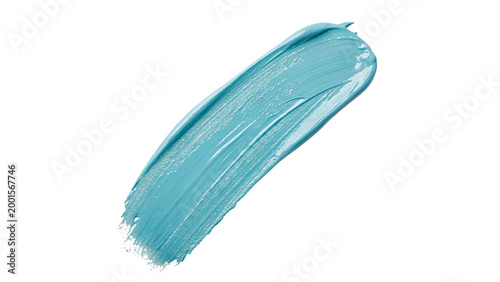 Photos Blue paint spread on white surface shows texture and color blending in the art s
