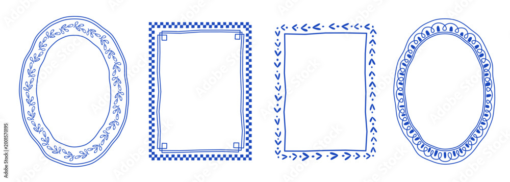 Foto Italian frames set for summer poster design