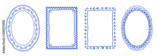 Foto Italian frames set for summer poster design