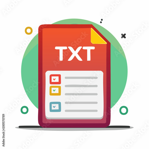 TXT File Icon with Checklist