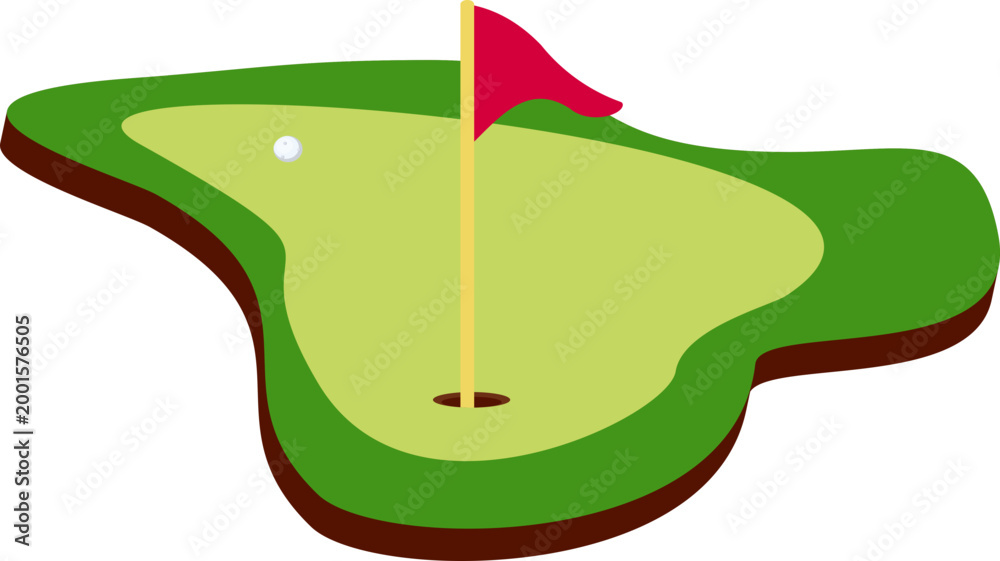 Fototapeta premium Golf Field Illustration