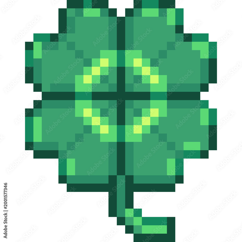 Obraz premium pixel art of clover