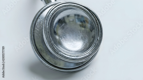 Macro Shot Stethoscope Chest Piece Metal Detail - Medical Doctor Healthcare Concept
