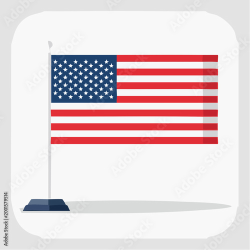 American Flag on a Pole