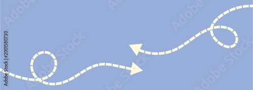 Abstract blue background with upward growth arrow, finance chart icons, and origami paper plane in vector illustration design. eps10.