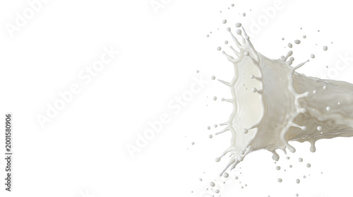 Detailed milk splash crown isolated on white