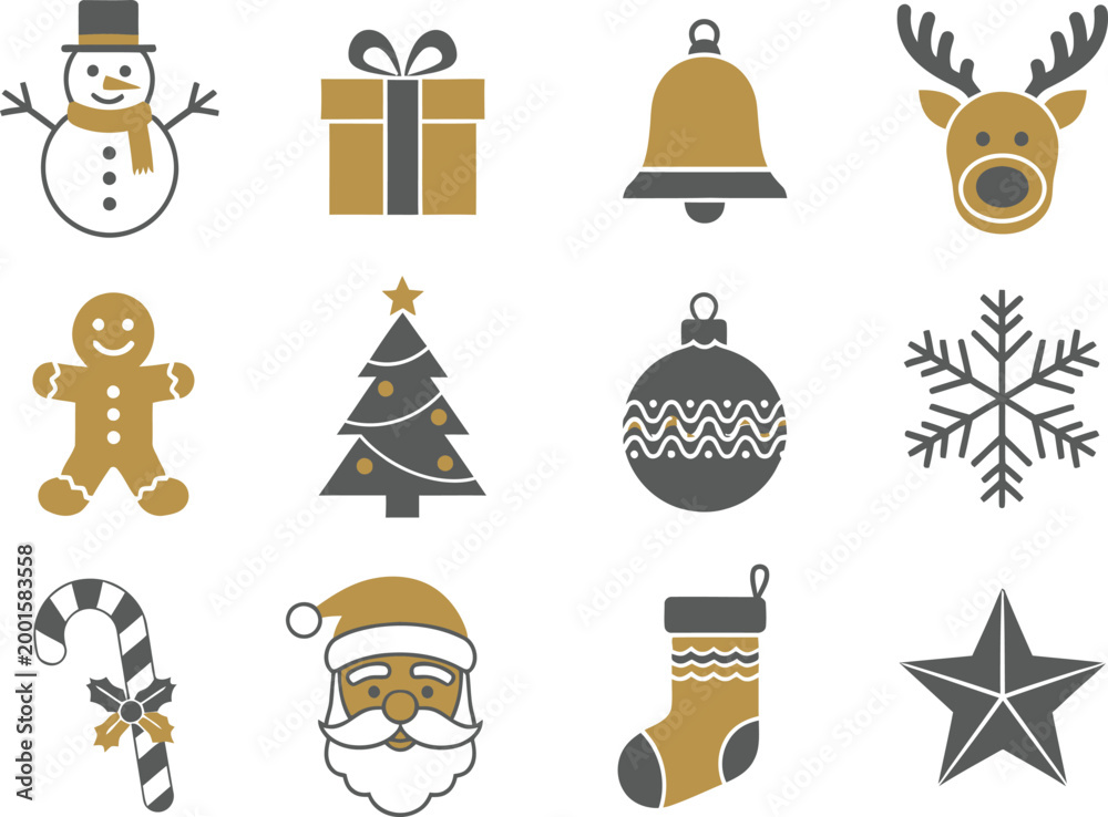 Obraz premium Festive christmas ornaments collection isolated on transparent background