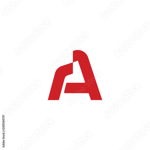 Modern A letter initial logo design