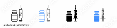 Biotech Medicine and Vaccine Development Icon Vector Illustration Editable