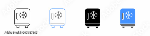 Cryogenic Freezer and Laboratory Cold Storage Icon Vector Illustration Editable