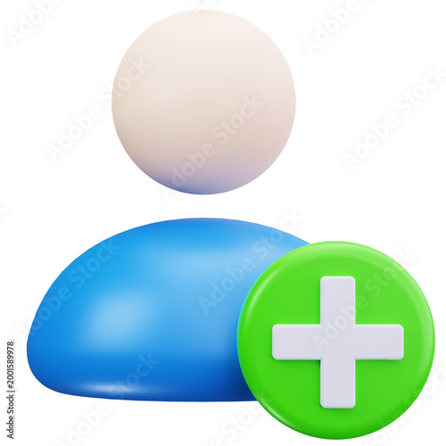 Add User Account Access 3D Illustrations