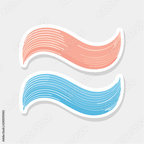 Two Swirls of Toothpaste