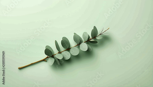 Eucalyptus minimal soft green background