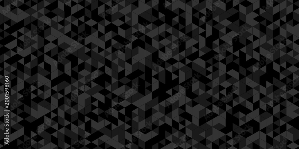 Fototapeta premium Vector paper diamond surface seamless technology gray and black randomly low polygon background. pattern Polygon mosaic triangle, business corporate background.