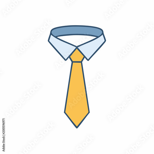 Free Download Yellow Tie and Shirt Collar Icon - GFXLoad