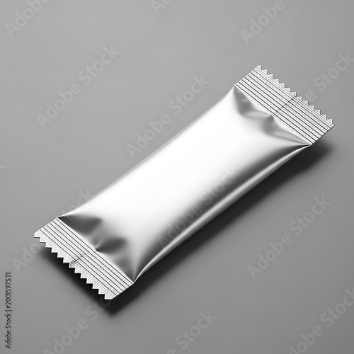 A single sealed packet of what appears to be a foil-wrapped snack item on a neutral background